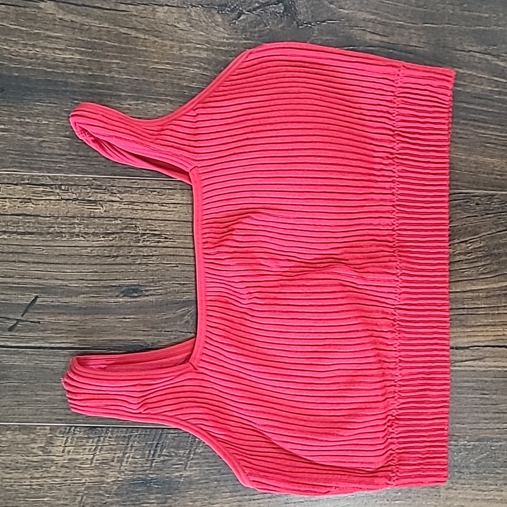 Maurices Red Ribbed Bra